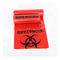 24 X 31in พลาสติกสีแดง Biohazard ถังขยะม้วนใช้ในบ้านพยาบาล