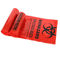 สีแดง 19 * 23in ถุงขยะที่สามารถนึ่งฆ่าเชื้อ Biohazard ย่อยสลายได้ทางชีวภาพ